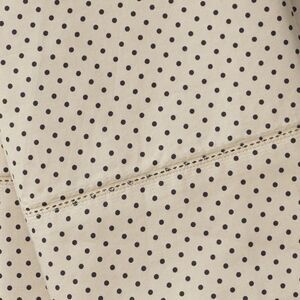 Land's End 700 count cotton taupe dot print king sheet flat and two pillow cases